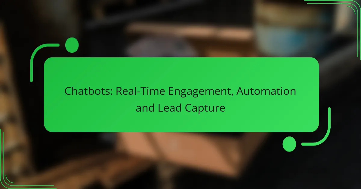 Chatbots: Real-Time Engagement, Automation and Lead Capture