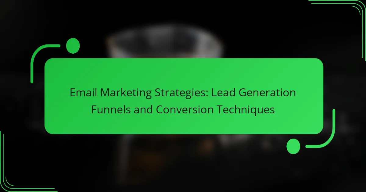 Email Marketing Strategies: Lead Generation Funnels and Conversion Techniques