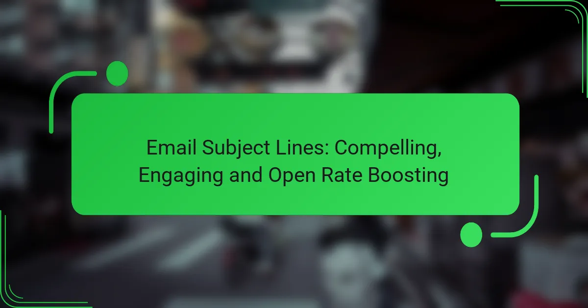 Email Subject Lines: Compelling, Engaging and Open Rate Boosting