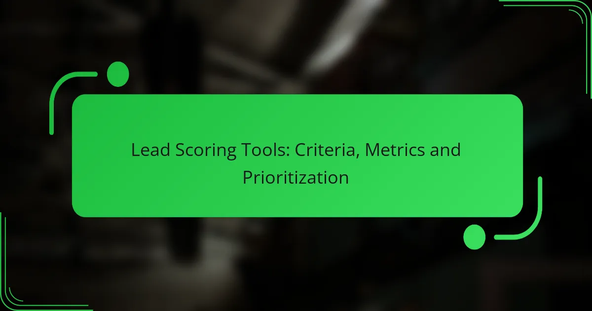 Lead Scoring Tools: Criteria, Metrics and Prioritization