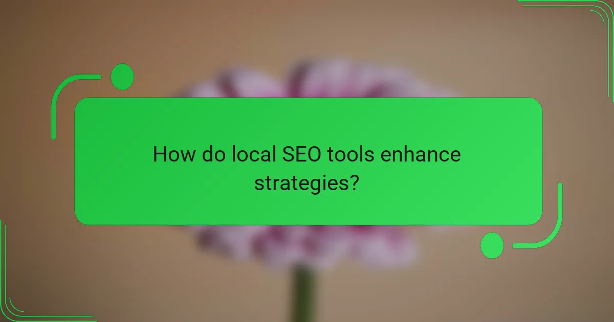 How do local SEO tools enhance strategies?